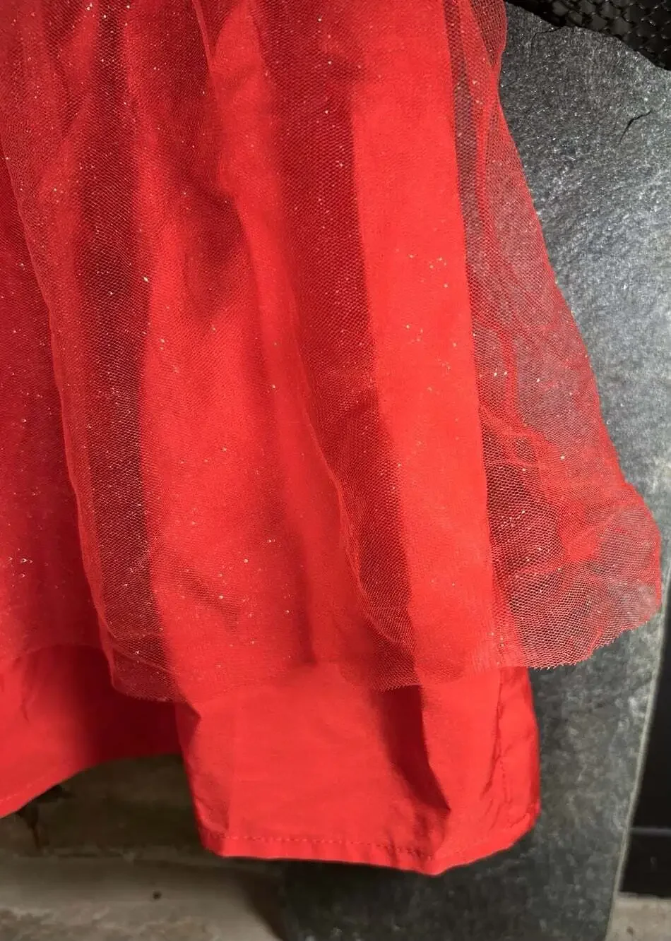 Carter’s Girls 5T Red Dress with sparkling tule Christmas